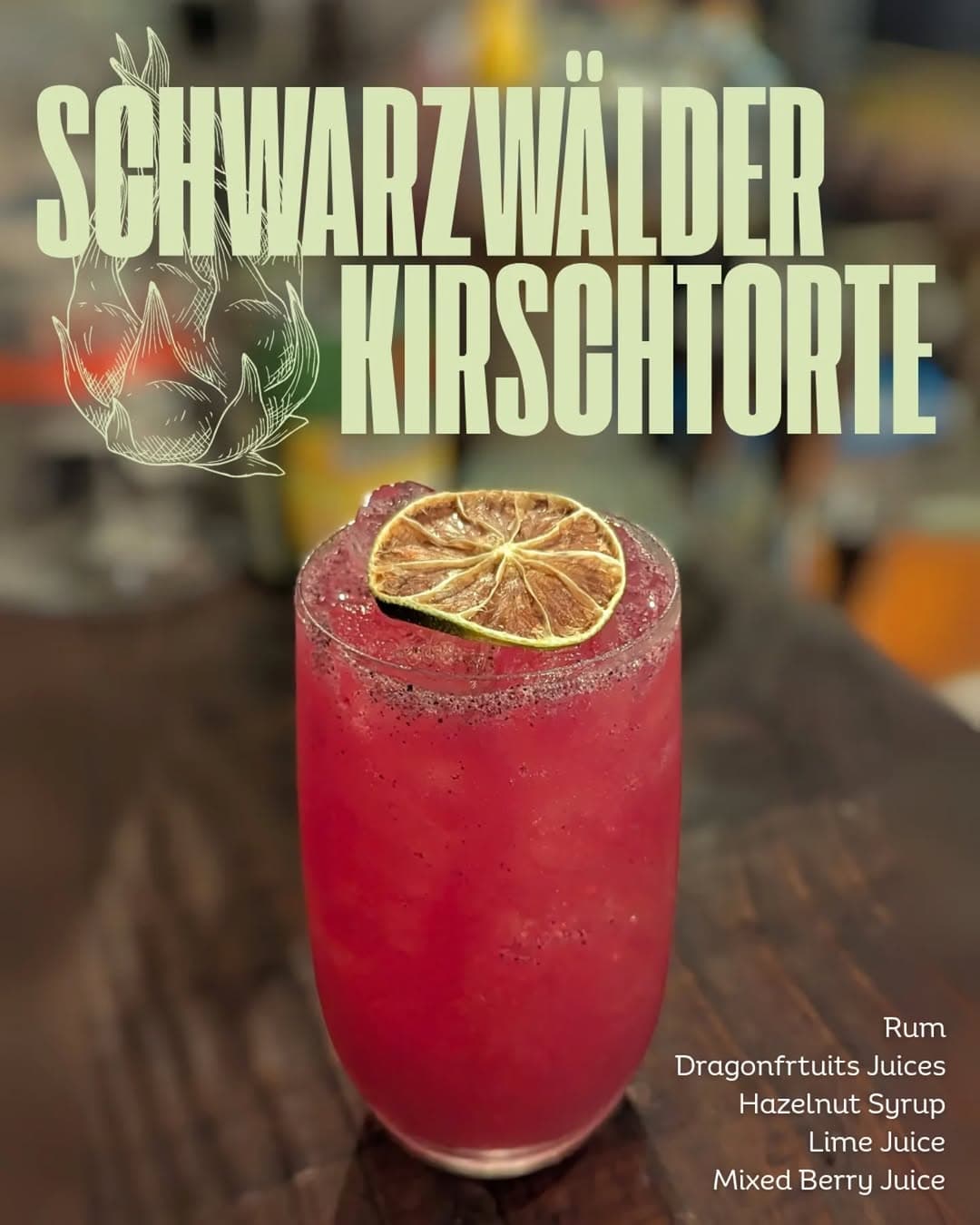 Schwarzwälder Kirschtorte — signature cocktail at Brian's Bar