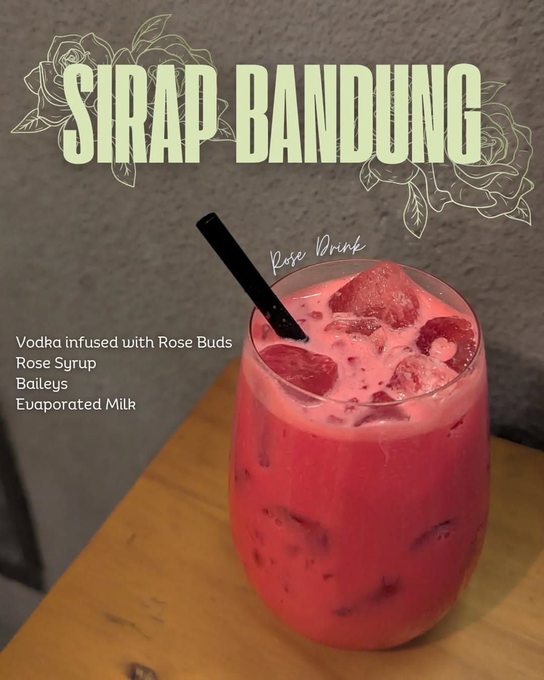 Sirap Bandung — signature cocktail at Brian's Bar